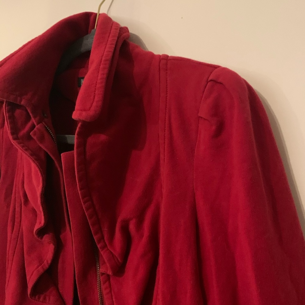 INC Red Ruffle Jacket - Picture 4 of 5